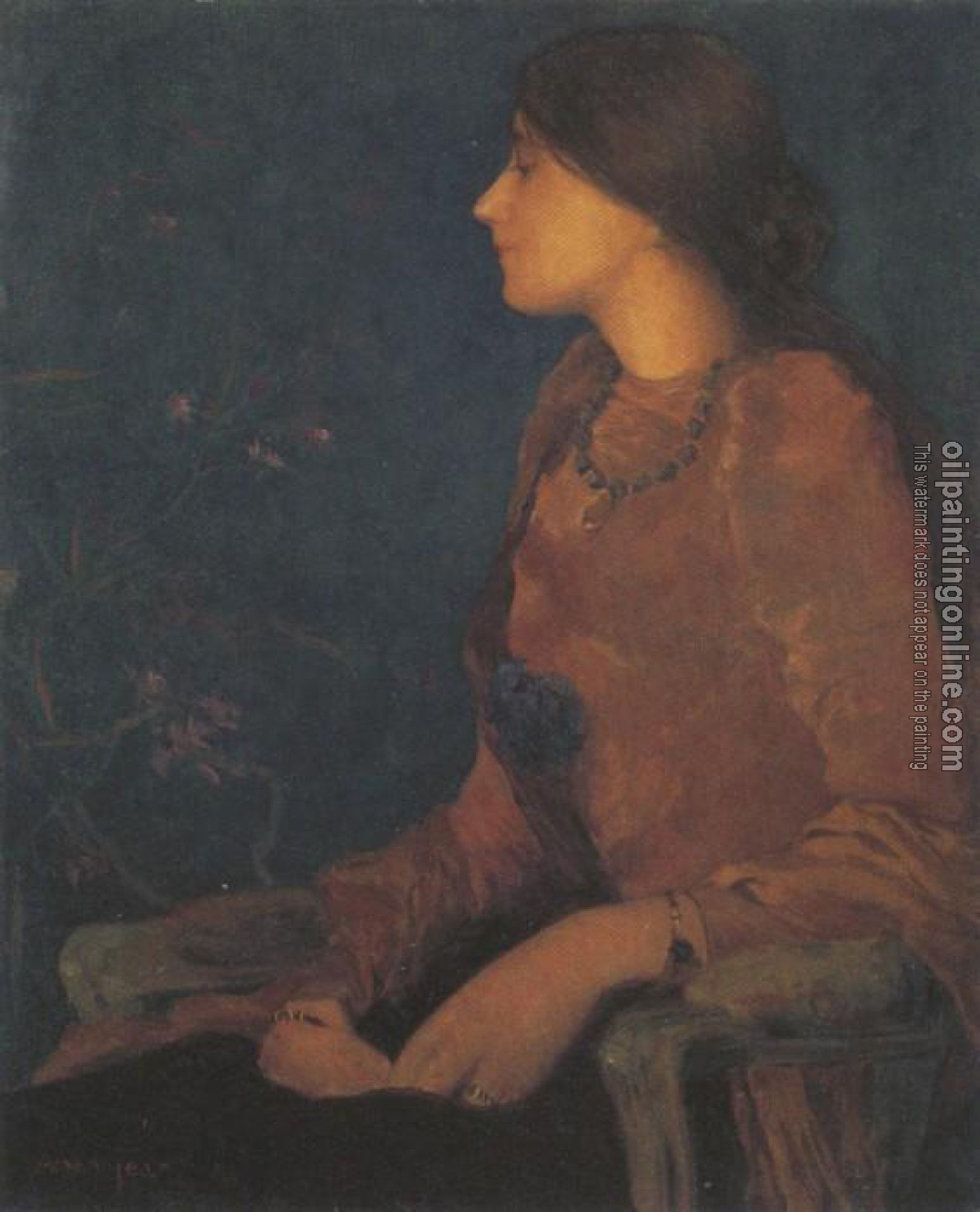 Aman-Jean, Edmond Francois - Portrait of Thadee Caroline Jacquet